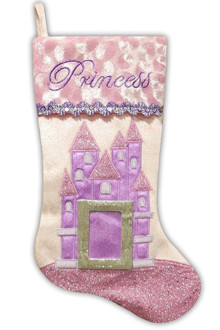 Princess Christmas Stocking with Photo Frame Holder & Castle